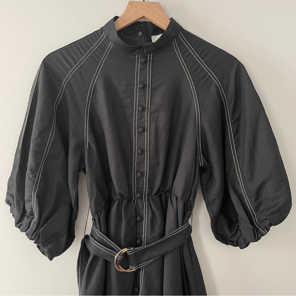 NWT Aureta Studio Florence Mini Dress Black Size Small - Picture 5 of 7